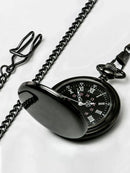 Relógio de Bolso Masculino Preto Romano